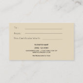 Gold Bokeh beleuchtet Rabattkarte (Rückseite)