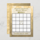 Gold Bokeh | Bingokarte Einladungspostkarte (Vorne/Hinten)
