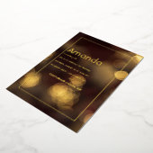 Gold Bokeh Birthday Party Folieneinladung (Gedreht)