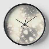 Gold Bokeh Bubble Lights Glamour Uhr (Vorderseite)