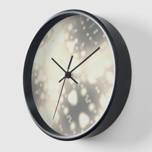 Gold Bokeh Bubble Lights Glamour Uhr (Winkel)