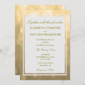 Gold Bokeh | Einladung zur Hochzeit (Vorne/Hinten)