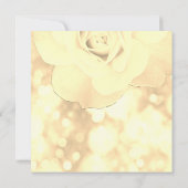 Gold Bokeh Ivory Sepia Floral Glitzer Wedding Einladung (Rückseite)