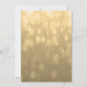 Gold Bokeh | JUNGGESELINNEN-ABSCHIED Einladung (Rückseite)