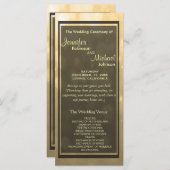 Gold Bokeh Lights Guest Program Programm (Vorne/Hinten)