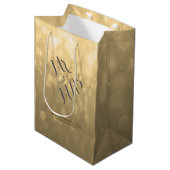 Gold Bokeh | Medium Bag Mittlere Geschenktüte (Vorderseite Schrägansicht)