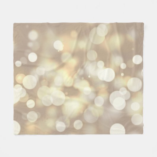 Gold Bokeh Party Lights Fleecedecke (Vorderseite (Horizontal))