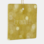Gold Bokeh Personalisiert Keramikornament (Rechts)