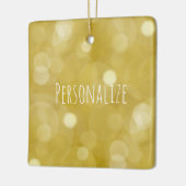 Gold Bokeh Personalisiert Keramikornament (Links)