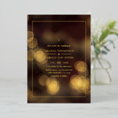 Gold Bokeh Wedding Foil Einladung (Stehend vorne)