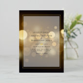 Gold Bokeh Wedding Foil Einladung (Stehend vorne)