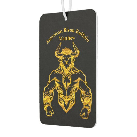 Gold Bold Bison Graphic Design Autolufterfrischer (Links)