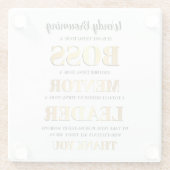 Gold & Bold Boss Wertungswoche Glasuntersetzer (Rückseite)