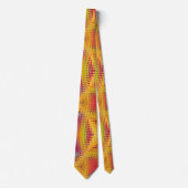 Gold Bold Geometric Patterned Tie Krawatte (Vorderseite)