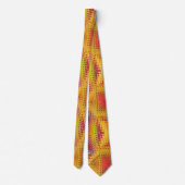 Gold Bold Geometric Patterned Tie Krawatte (Rückseite)