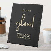 Gold Bold Handritten Script Gelassen Liebe Glow We Sockelschild (In Situ)