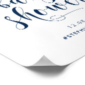 Gold Bold Script Baby Dusche Begrüßungszeichen Poster (Ecke)