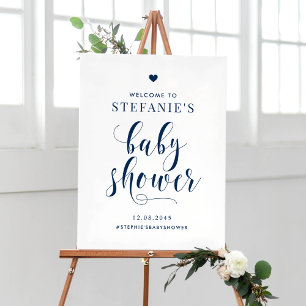 Gold Bold Script Baby Shower Welcome Sign Poster