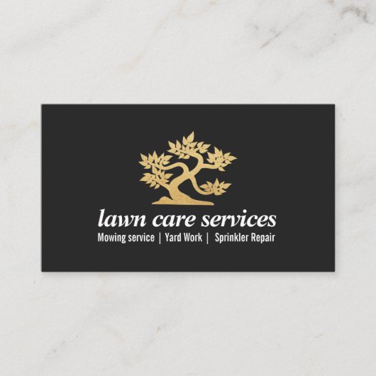 Gold Bonsai Gartenanlage Landschaftsgärten Visitenkarte (Vorderseite)