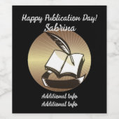 Gold Book and Quill Weinetikett (Einzelnes Label)