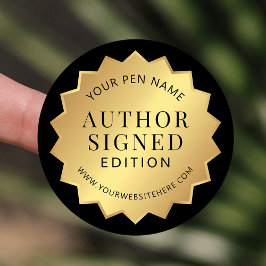 Gold Book Signing Sticker für Autor signed Edition