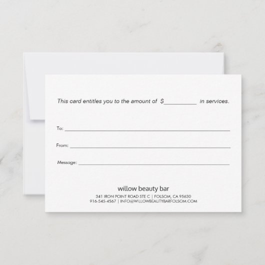 Gold Border Black Gift Certificate Einladung (Rückseite)