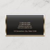 Gold Border Cosmetologe Business Card Visitenkarte (Rückseite)