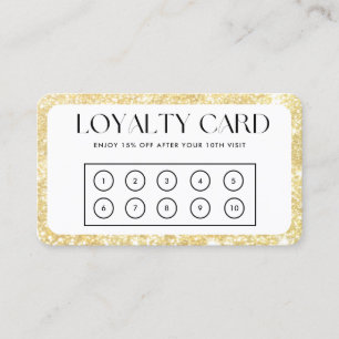 Gold Border Custom Loyalty Card Visitenkarte