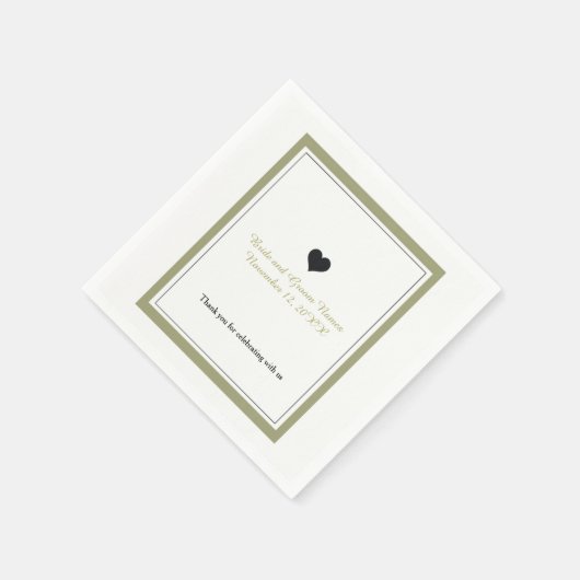 Gold Border Elegance Serviette (Ecke)