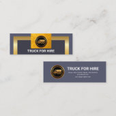 Gold Border Frame Stilftiger Tab Truck zum Mieten Mini Visitenkarte (Vorne/Hinten)