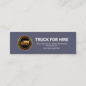 Gold Border Frame Stilftiger Tab Truck zum Mieten Mini Visitenkarte (Rückseite)