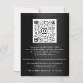 Gold Border Glitzer Wave QR Code der Black Rose (Rückseite)
