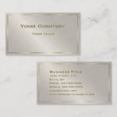Gold Border Minimal Corporate Business Card Visitenkarte (Vorne/Hinten)