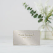 Gold Border Minimal Corporate Business Card Visitenkarte (Stehend Vorderseite)