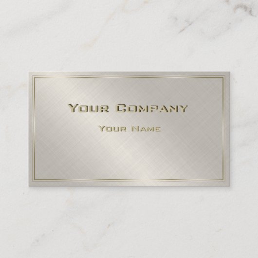 Gold Border Minimal Corporate Business Card Visitenkarte (Vorderseite)
