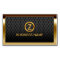 Gold Border Monogram Metal Cells Business Card