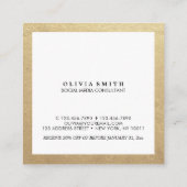 Gold Border Multipurpose Social Media Coupon Quadratische Visitenkarte (Rückseite)