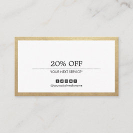 Gold Border Multipurpose Social Media Coupon Visitenkarte