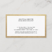 Gold Border Multipurpose Social Media Coupon Visitenkarte (Rückseite)