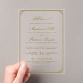 Gold Border Muslim Wedding Acryleinladungen (Insitu (Handheld))