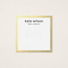 Gold Border Study Earring Display Card