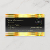 Gold Borders and Logo Noble Visitenkarte (Rückseite)