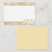 Gold Borders Script  Personalized Flat Note Cards Mitteilungskarte (Vorne/Hinten)