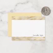 Gold Borders Script  Personalized Flat Note Cards Mitteilungskarte (Vorderseite/Rückseite Beispiel)