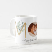 Gold Botanical Letters Foto Kaffeetasse (Vorderseite Links)