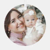 Gold Botanical Personalisiert Baby's First Christm Ornament Aus Metall (Rückseite)