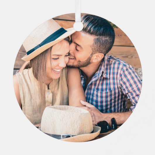 Gold Botanische Mr. & Mrs. Ornament Aus Metall (Rückseite)