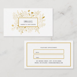 Gold Botanischer Schönheitssalon Haar Dresser Erne Visitenkarte