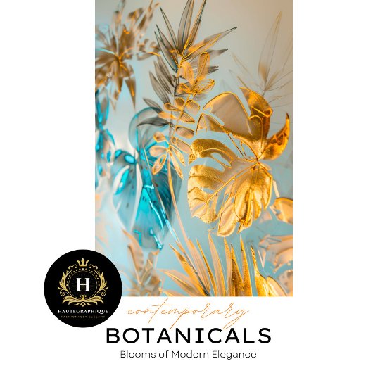 Gold Botanisches Glam Tissue Seidenpapier