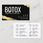 Gold-Botox-Aftercare-Karte Visitenkarte (Vorne/Hinten)